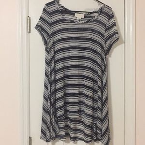 Grey and Navy Stripped Tunic